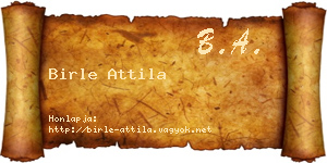 Birle Attila névjegykártya