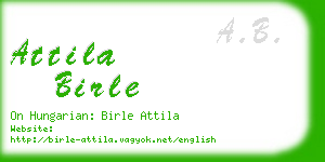 attila birle business card